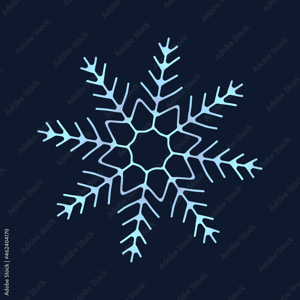 cute snowflake, festive christmas design of unique winter symbol cute snowflake, festive christmas design of unique winter symbol