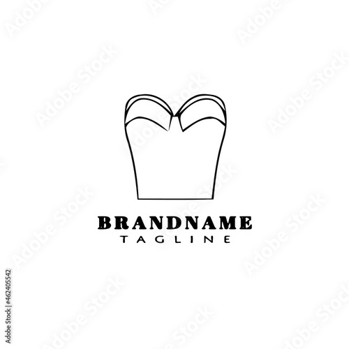 bustier logo cartoon icon design template black isolated vector illustration
