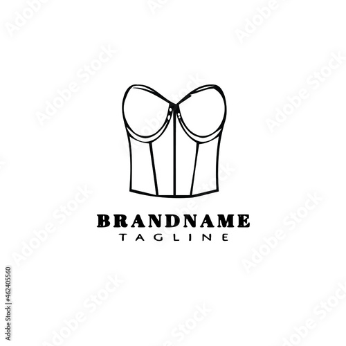 bustier logo cartoon icon design template black isolated vector illustration