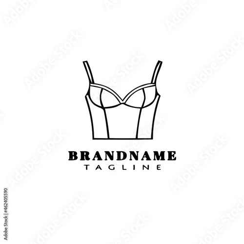bustier logo cartoon icon design template black isolated vector illustration
