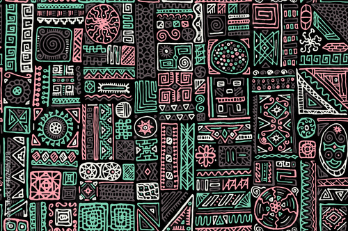 Traditional african vector seamless pattern design