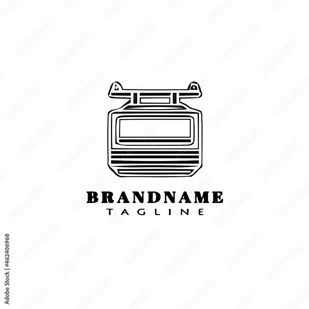 cable car logo cartoon icon design template black cute vector illustration cable car logo cartoon icon design template black cute vector illustration