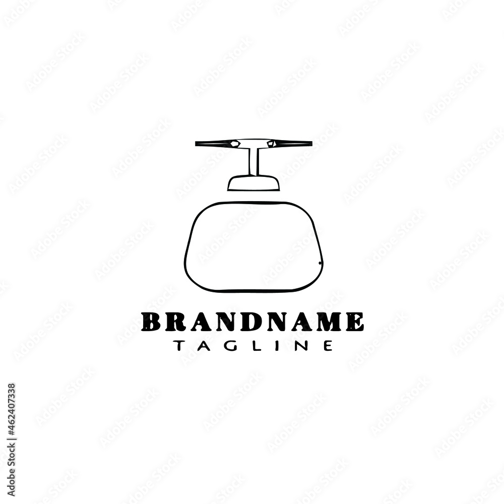 cable car logo cartoon icon template black isolated vector illustration cable car logo cartoon icon template black isolated vector illustration