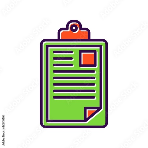 Report Filled Vector Icon Design