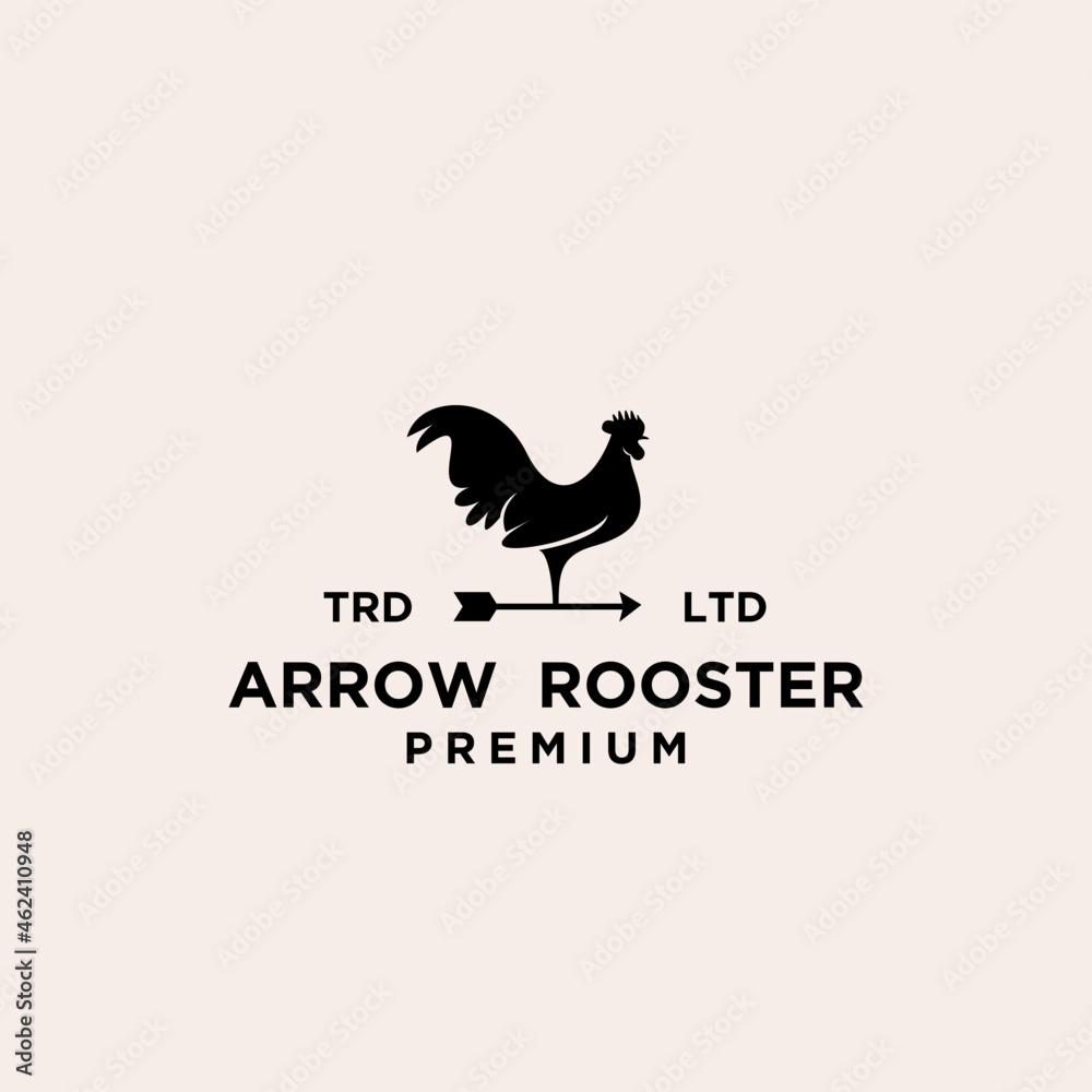 premium arrow rooster logo design premium arrow rooster logo design