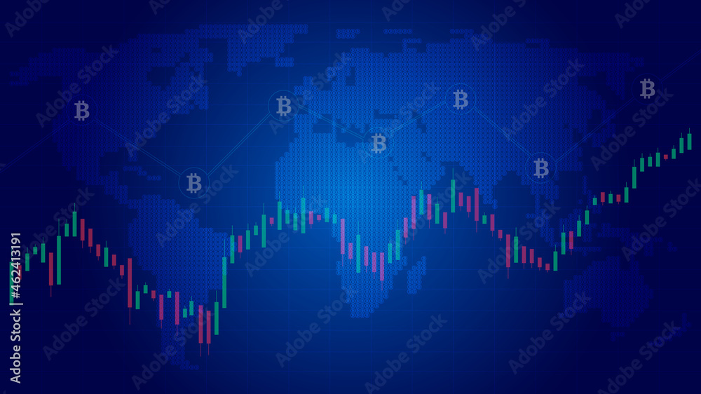 Cryptocurrency Growth Chart vector stock illustration Cryptocurrency Growth Chart vector stock illustration