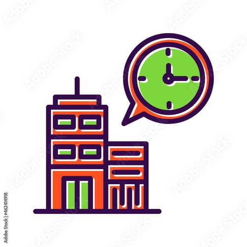 Punctuality Filled Vector Icon Design