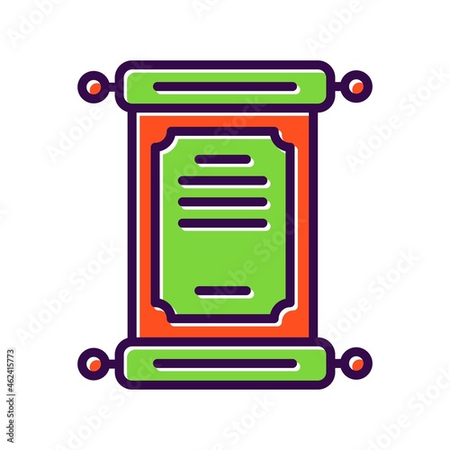 Manuscript Filled Vector Icon Design