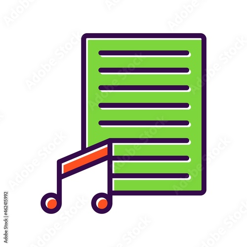 Song Writer Filled Vector Icon Design