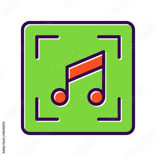 Rec Filled Vector Icon Design