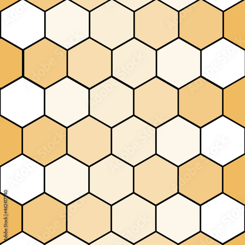 Fototapeta Naklejka Na Ścianę i Meble -  seamless pattern with hexagon honey honeycomb
