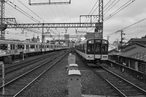 日本の鶴橋駅近鉄電車