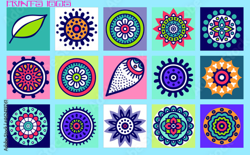 Pattern vector tiles traditional textures ornamental ceramics Spanish Portuguese Mexican Arabic Moroccan Italian colonial hydraulic majolica Turkish azulejos baldosas losetas racholas cerámicas