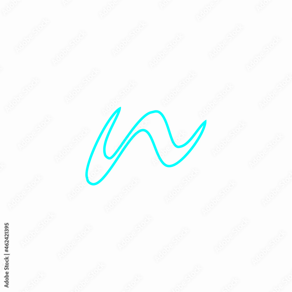 Fototapeta premium Logo letter w, logo waves