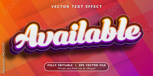 Text effects 3d available  editable text style