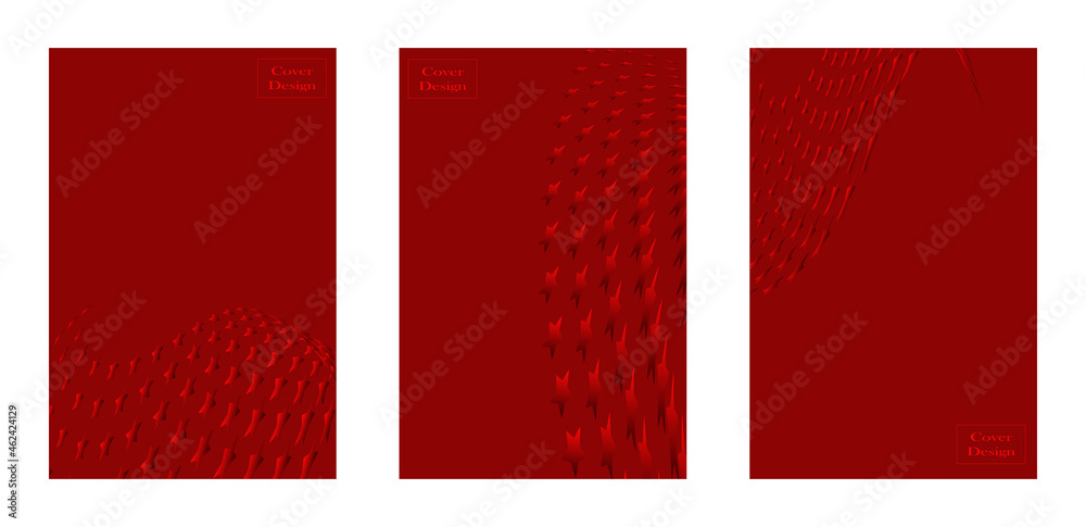 Set of red cover background