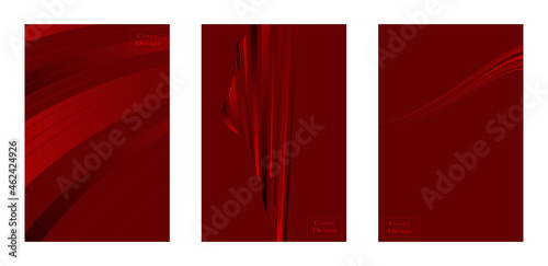 Set of red cover background