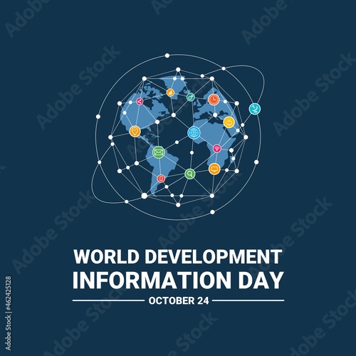 Vector illustration, World Development Information Day theme, as a banner, poster or template.