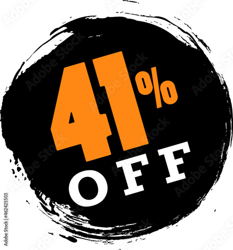 41% fourty one percent off tag label sale black friday circular black brushstroke