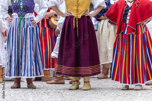 Close up of clothes of the traditional folklore of Madeira Island, Bailinho da Madeira. © cicerocastro