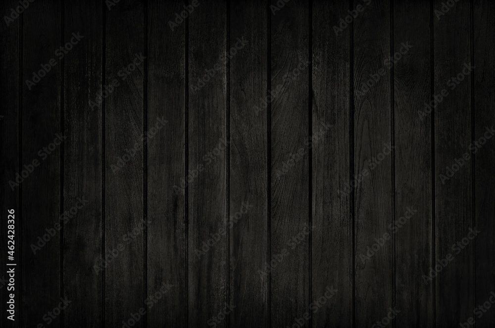 Black wooden plank wall background, texture of dark bark wood with old natural pattern for design art work, top view of grain timber. Black wooden plank wall background, texture of dark bark wood with old natural pattern for design art work, top view of grain timber.
