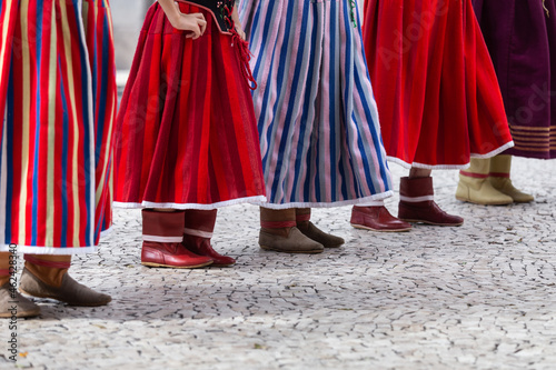 Fotografie Close up of feet dancer of the traditional folklore of Madeira Island, Bailinho da Madeira