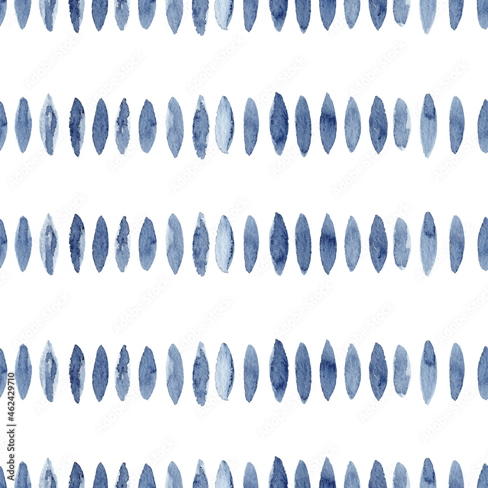 Watercolor abstract background. Hand painted indigo seamless pattern clipart.