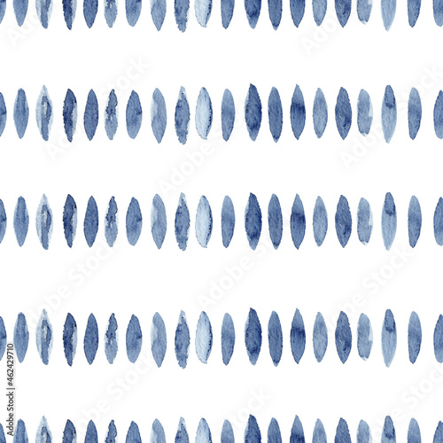 Obraz na płótnie Watercolor abstract background. Hand painted indigo seamless pattern clipart. w salonie