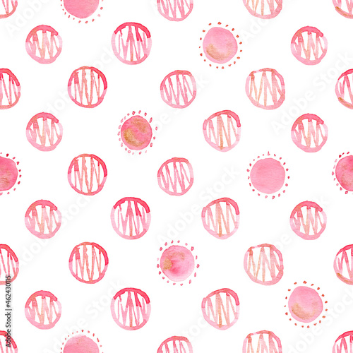 Obraz na płótnie Watercolor seamless pattern. Hand drawn abstract background. w salonie