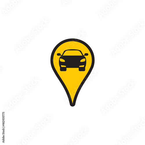 Online taxi carr app logo design