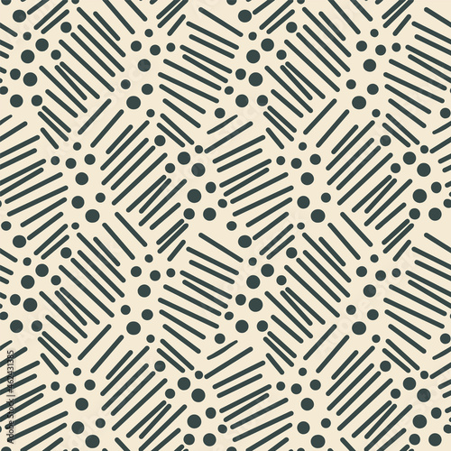 Vector hand drawn ink marks seamless pattern background.