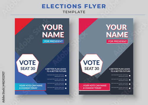 Elections Flyer Template, Political Flyer, Vote Flyer