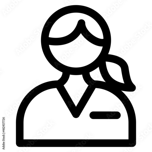 女性の看護師　ラインアイコン