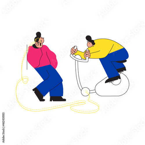 Colleague helping each other in work