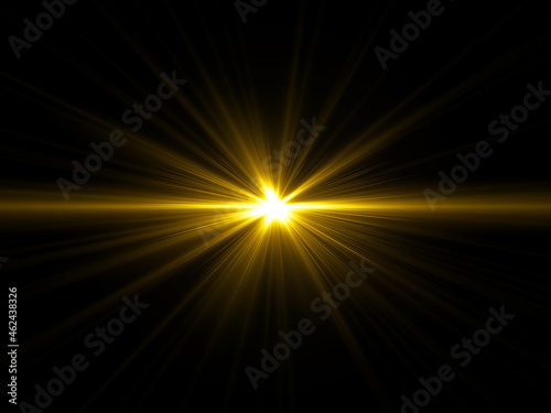 金色のひらめき、閃光のエフェクト背景 photo