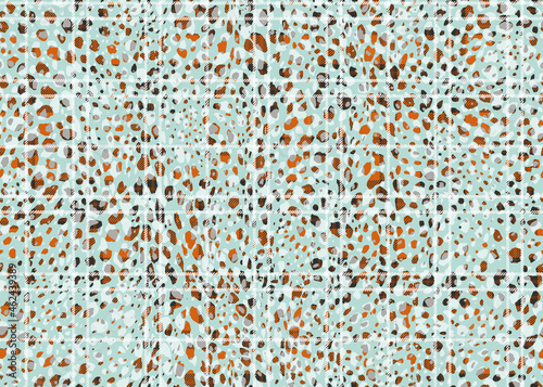 Animal Dots Plaid Mix Pattern Seamless Art Perfect For Endless Fabric Check Leopard Design Trendy Rich Colors