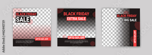 Social media post template for black friday sale. Premium template for black friday sale.