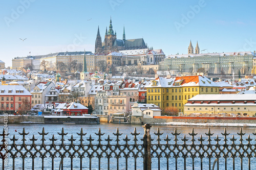 View of Prague in winter time, Czech Republic.
Popular toutistic destination. photo