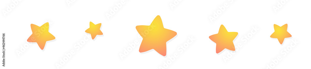 Fototapeta premium Yellow stars over white background illustration