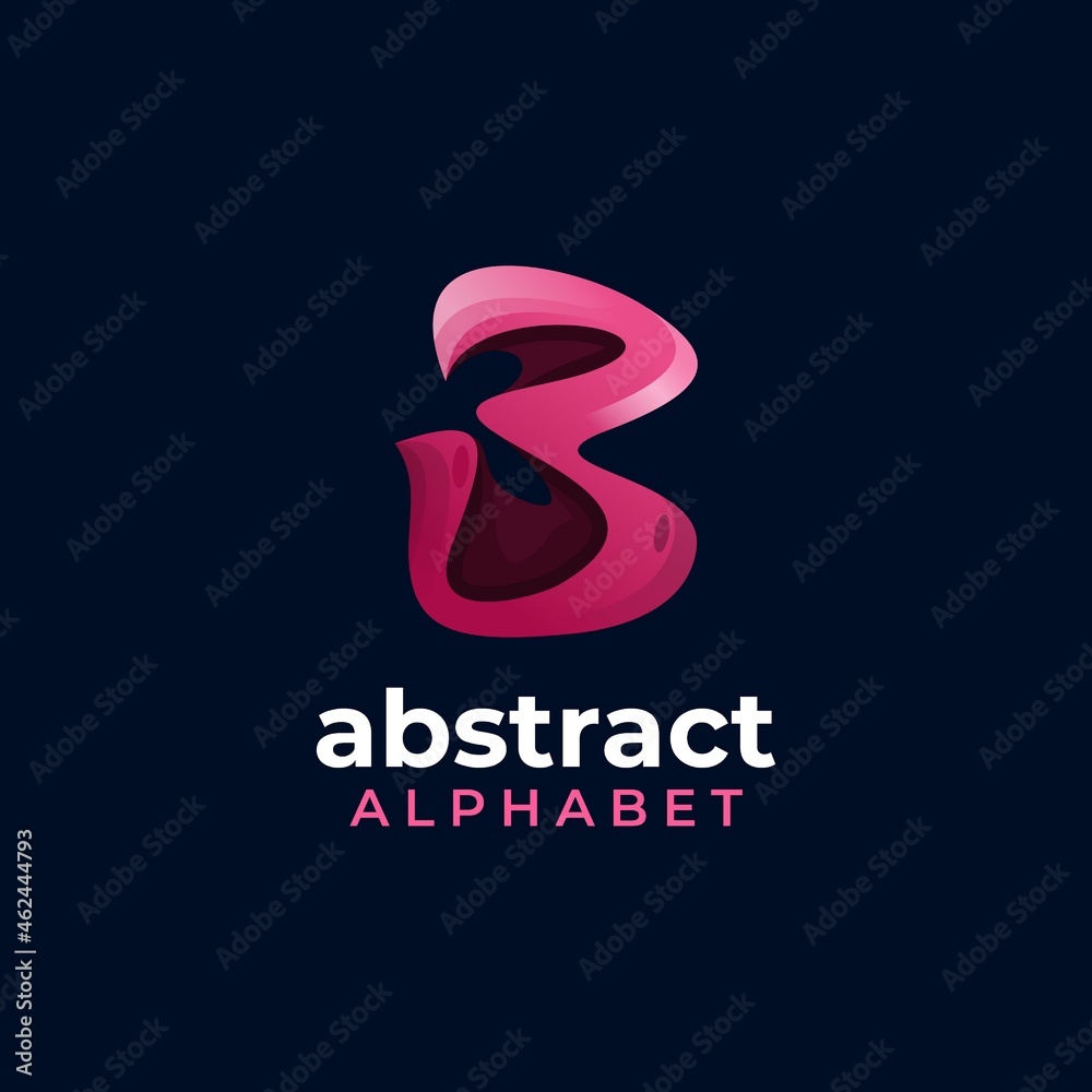 Fototapeta premium abstract but creative colorful gradient alphabet logo
