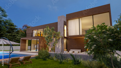 Big contemporary villa in d...