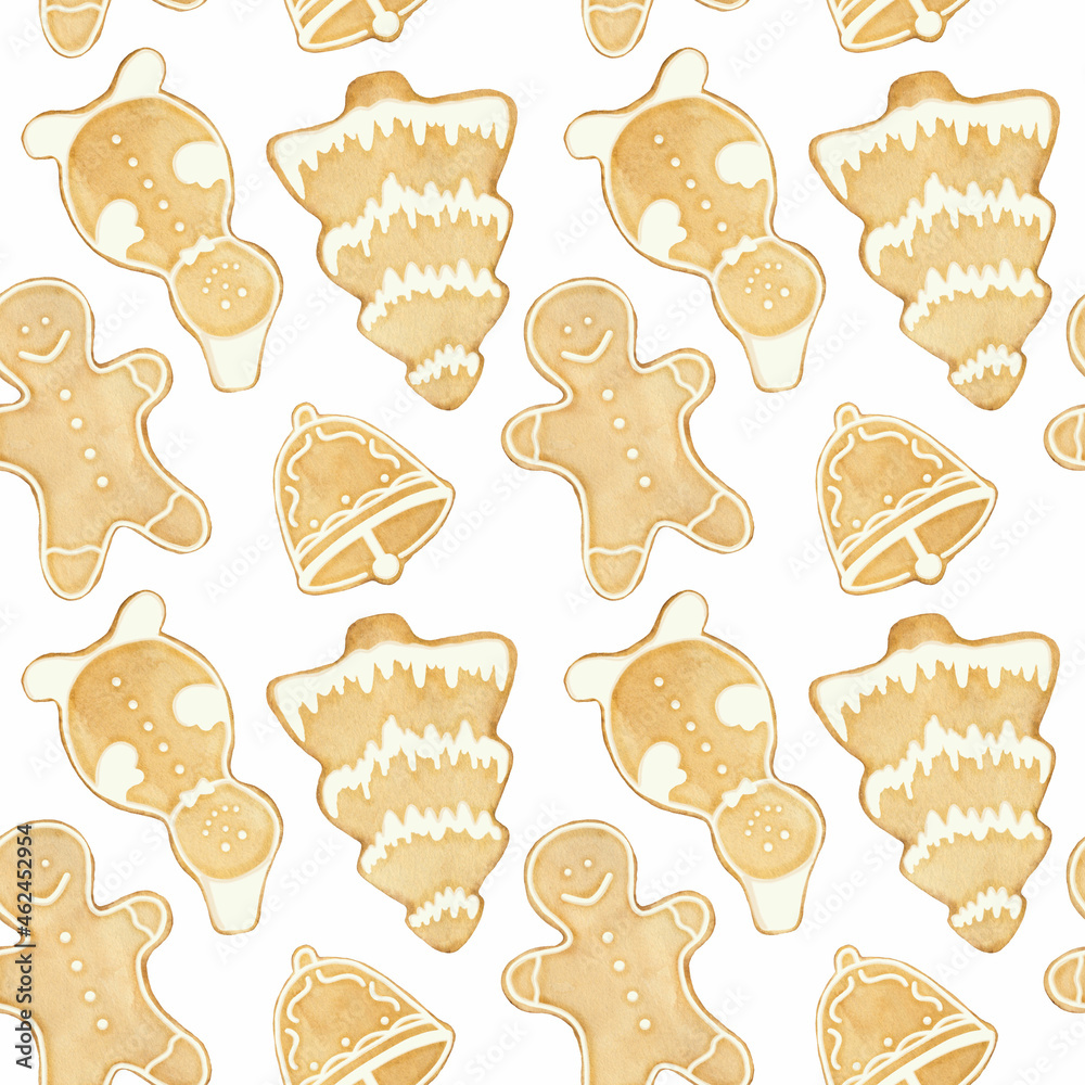 Festive Christmas paper with ginger man, snowman, tree. Perfect for printing, web, textile design, various souvenirs, scrapbooking and other ideas. Festive Christmas paper with ginger man, snowman, tree. Perfect for printing, web, textile design, various souvenirs, scrapbooking and other ideas.
