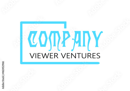 Canvas Print Minimalist modern logo alphabet fonts