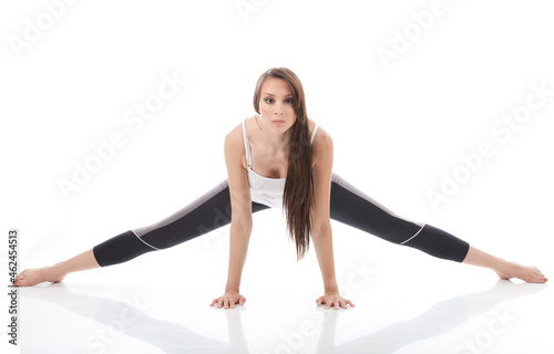 Cute gril stretching