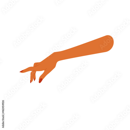 Female hand with manicure. Beauty procedures. Nail and hand care.