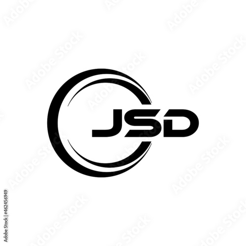 JSD letter logo design with white background in illustrator, vector logo modern alphabet font overlap style. calligraphy designs for logo, Poster, Invitation, etc.