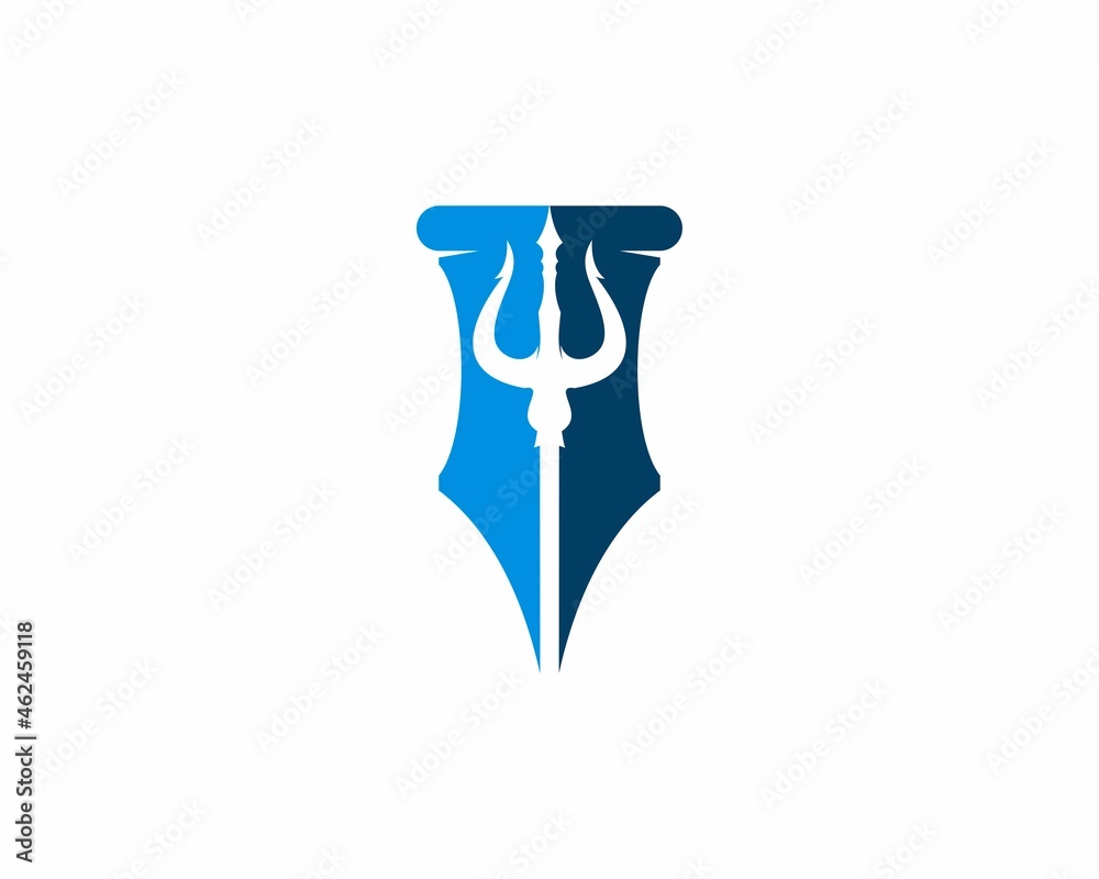 Pen with trident in the middle Pen with trident in the middle