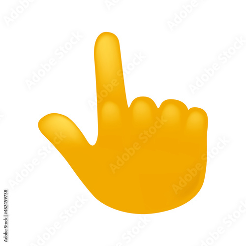 Backhand Index Up Hand Emoji Icon Illustration Sign. Human Gesture Vector Symbol Emoticon Design Vector Clip Art.