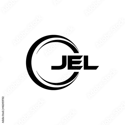 JEL letter logo design with white background in illustrator, vector logo modern alphabet font overlap style. calligraphy designs for logo, Poster, Invitation, etc.