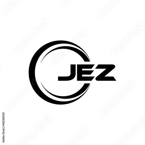 JEZ letter logo design with white background in illustrator, vector logo modern alphabet font overlap style. calligraphy designs for logo, Poster, Invitation, etc.